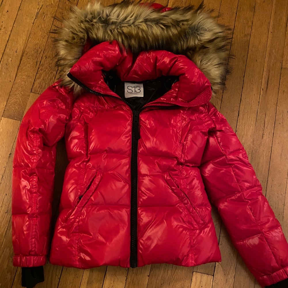 S-13 Red Quilted Puffer XS